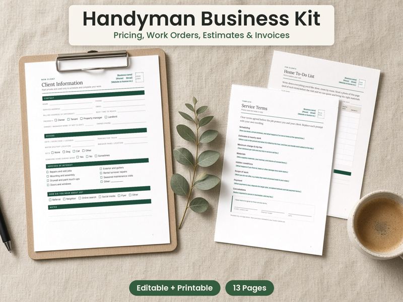 Handyman Business Forms Kit cover