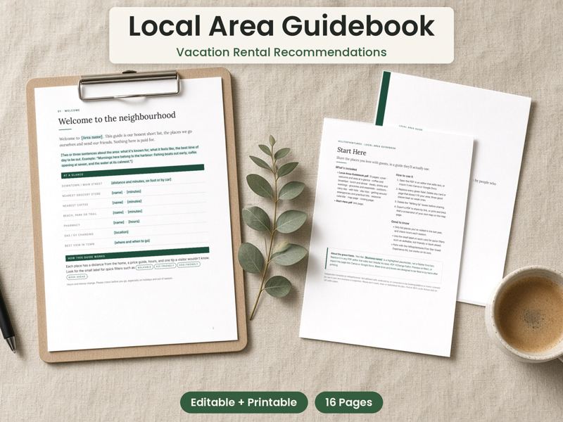 Editable Local Area Guidebook Template cover