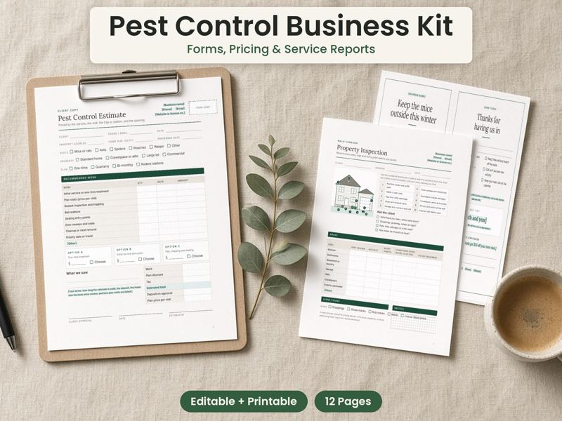 Pest Control Business Forms cover