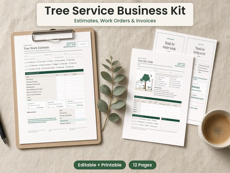 Tree Service Business Forms cover